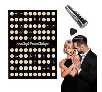 100 Positions Challenge Date Night Ideas, Couples Love Game Poster Scratch Off Poster Date Night Games Romantic Couples Date Night Scratch Cards for Anniversary and Valentines Day Gift