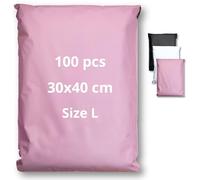 100 Postage Bags for Clothes Vinted - Size L - 12x16in - Waterproof Tear-Proof Plastic Mailing Parcel Bags - Strong Durable Self-Seal Shipping Packaging for Online Sellers & Vinted Users