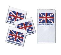 100 Pre-Cut and Folded "Made in The UK" Labels for Garments/Accessories
