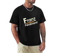 100% Pre-Shrunk Cotton Customized Short Sleeves Franz Ferdinand T-Shirt Men Regular Fit Black 3XL