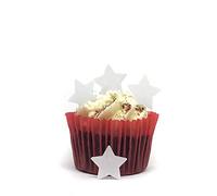 100 Precut White Edible Wafer Paper Stars Cake Toppers Decorations- Perfect for Weddings and Valentines Day