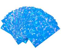 100 Premium Preferred Blue Shiny Holographic Penny Sleeves for Trading Cards | Penny Sleeves for Pokemon Cards | Baseball Card Sleeves Inner Sleeves | 66mm x 91mm Trading Card Sleeves
