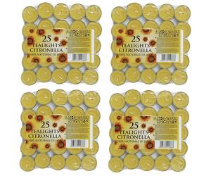 100 Prices Citronella Tealight Candles Citronella Fragranced Outdoor Candles