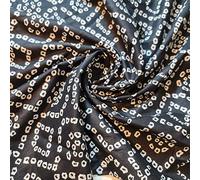 100% Printed Indian Cotton Rajasthani Suzani Rangoli Boho Banjara Craft Fabric Material 45'' - 112 cm Wide Sold As 1 Meter Pre - Cut Lengths (D-2) (Available in 6 Colours) (Black Rangoli), (IN01)