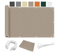 100% Privacy Balcony Screen No Drilling Weatherproof & UV Pction 7 Colors 700 Sizes Ideal for Garden & Balcony Taupe 65x150cm Perfect for Outdoor Privacy.