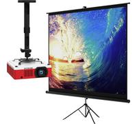 100" Projector screen with stand & Universal Projector Mount