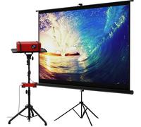 100" Projector screen with stand & Universal Projector Tripod Stand