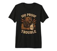 100 Proof Trouble Roaring Bear Moonshine Jug Premium T-Shirt