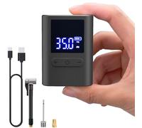 100 PSI Mini Electric Bike Pump, Cordless Portable Bicycle Pump with Digital Pressure Gauge Type-C Function Tire Inflator for E-Bike,Mountain,City,RoadBike with Presta & Schrader Valve