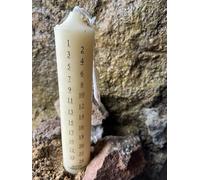 100% Pure Beeswax Advent Candle, Subtle Honey Smell, Stand Alone (Ivory)