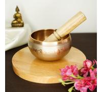 100% Pure Bronze Handmade Tibetan Meditation Singing Bowl (3.5 inch) | Authentic Sound Bowl Meditation Set for Deep OM Sound | Tibetan Sound Healing Bowls are Perfect Spiritual, Yoga Gifts