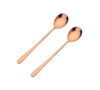 100% Pure Copper Spoon, 8.27 -Inch Forging Scrub Copper Spoons, Suitable for Family Dining, Restaurants, Desserts, Cakes, Ice Cream (A)