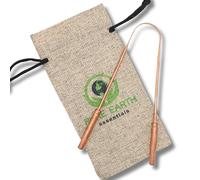 100% Pure Copper Tongue Scraper for Adults - Heavy-Duty, Rust-Proof, Long-Lasting Oral Care - Travel Tongue Scraper Ayurvedic with Case - PURE EARTH essentials (1 Piece/Pack)