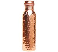 100% Pure Copper Water Bottle Ayurvedic Water Copper Bottle - Leak-Proof Water Bottle Seal Cap, Joint Free Copper Bottle 32 Oz (Hammered) 600 ML