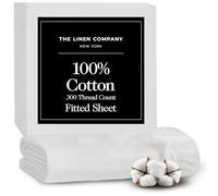 100% Pure Cotton, 300 TC King Size Fitted Sheets - Hotel Quality Crisp Percale Sheets, Skin Friendly & Breathable - Snug Fit Technology 4 Corner Straps for Zero Bunching - Light Grey