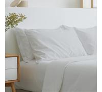 100% Pure Cotton, 300 TC Single Fitted Sheet - Hotel Quality Crisp Percale Sheets, Skin Friendly & Breathable - Snug Fit Technology 4 Corner Straps for Zero Bunching - Light Grey