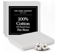 100% Pure Cotton, 300 TC Single Flat Sheet - Hotel Quality Crisp Percale Sheets, Skin Friendly & Breathable - 2” Hemstitched Flat Sheets - Light Grey