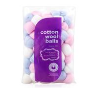 100% Pure Cotton Wool Balls 200 Balls Pack - Soft & Gentle Cosmetic Cotton Balls | Ideal for Makeup Removal, Skincare, Baby Care, First Aid & Beauty Use - Pink Blue White Assorted