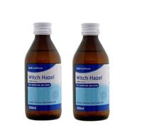 100% Pure Distilled Witch Hazel - Natural Skin Toner & Cleanser for Face and Body, Pack of 2 x 200ml Bulk Value Bundle