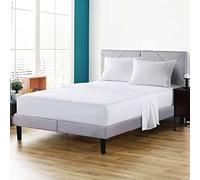 100% Pure Egyptian Cotton Luxurious Fitted Sheet 25cm Deep Pocket Soft and Breathable 200 Thread Count Hotel Quality Fitted Bedding Sheets (White, Double)