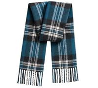 100% Pure Lambswool Tartan Scarf for women and men - 60x12" Unisex winter long soft warm - Blue Check scarves - Brushed wool - Mothers day, Gift for Christmas (Earl Of St. Andrews Tartan)
