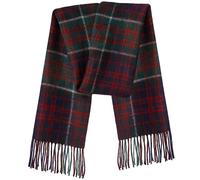 100% Pure Lambswool Tartan Scarf for women and men - 60x12" Unisex winter long soft warm - Blue Check scarves - Brushed wool - Mothers day, Gift for Christmas (Macdonald Of Clanranald Tartan)