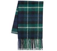 100% Pure Lambswool Tartan Scarf for women and men - 60x12" Unisex winter long soft warm - Green Check scarves - Brushed wool - Mothers day, Gift for Christmas (Graham Of Montrose Tartan)