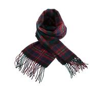 100% Pure Lambswool Tartan Scarf for women and men - 60x12" Unisex winter long soft warm - Green Check scarves - Brushed wool - Mothers day, Gift for Christmas (Cameron Of Erracht Tartan)