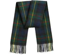 100% Pure Lambswool Tartan Scarf for women and men - 60x12" Unisex winter long soft warm - Green Check scarves - Brushed wool - Mothers day, Gift for Christmas (Smith Tartan)