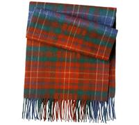100% Pure Lambswool Tartan Scarf for women and men - 60x12" Unisex winter long soft warm - Orange Check scarves - Brushed wool - Mothers day, Gift for Christmas (Wilson Ancient Tartan)