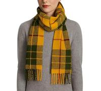 100% Pure Lambswool Tartan Scarf women and men - 12x60" - All-season essential - Yellow Checkered scarves - Smooth Brushed wool - Mothers day, Fathers day gift (Macleod Of Lewis Scottish Tartan)
