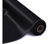 100% Pure Mulberry Silk Fabric 114cm Width 16m/m Charmeuse Stain Silk by 1 metre for Pajamas,Shirt or DIY Crafts(Black)