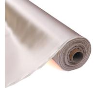 100% Pure Mulberry Silk Fabric 114cm Width 16m/m Charmeuse Stain Silk by 1 metre for Pajamas,Shirt or DIY Crafts(Champagne)