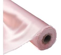 100% Pure Mulberry Silk Fabric 114cm Width 16m/m Charmeuse Stain Silk by 1 metre for Pajamas,Shirt or DIY Crafts(Light Pink)