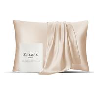 100% Pure Mulberry Silk Pillowcase for Hair and Skin, 25 Momme 6A+ Grade Silk Pillow Cases with Hidden Zipper, Both Sides Silk Pillow Cover, Anti Aging Acne Free (King, Beige, 1pc)