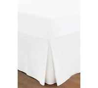 100% Pure Natural 200 Thread Count Egyptian Cotton Fitted VALANCE Sheets Box Pleated Hypoallergenic Ultra Soft Breathable Hotel Quality Bed Sheet (White, King)