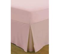 100% Pure Natural 200 Thread Count Egyptian Cotton Fitted VALANCE Sheets Box Pleated Hypoallergenic Ultra Soft Breathable Hotel Quality Bed Sheet (Pink, Double)