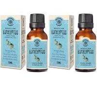 100% Pure Natural Eucalyptus Essential Oil 15ML Therapeutic Grade Pure, Undiluted & Cruelty Free (Pack of 2)