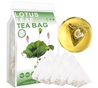 100% Pure Natural Herbal Tea, Lotus leaf Tea Bag, 150g/5.29oz (3g*50bags), 荷叶茶 Dried Lotus Leaf Lotus Leaves Tea, 100% Natural & Caffeine Free, Vegan