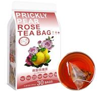 100% Pure Natural Herbal Tea, Prickly pear Rose Tea Bag, 150g/5.29oz (5g*30bags), 刺梨玫瑰茶, Black Wolfberry, Mulberry, Barley, No Additives, Non-GMO