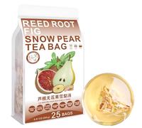 100% Pure Natural Herbal Tea, Reed Root Fig Snow Pear Soup Tea Bag, 250g/8.81oz (10g*25bags), 芦根无花果雪梨汤, Baimao Root, Fig, Caffeine Free, No Additives, Non-GMO