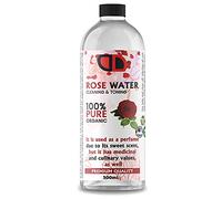 100% Pure Natural Rose Water Cleanser, Toner, Moisturizer For Fresh Face Salon (500ML CAP)