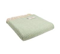 Tweemill Lifestyle Diamond Throw - Sea Green - 150cm x 183cm 100% New Pure Wool Made in Wales