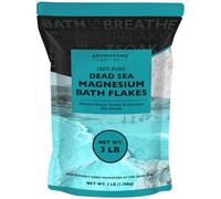 100% Pure RAW Magnesium Bath Flakes 3 LB Large Bulk Resealable Pack - Muscle Relaxing Organic Salts Mg Chloride, Mineral Soak for Restless Leg Syndrome, Cramps, Stress Relief, Headaches, Joint Pain,