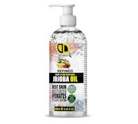 100% Pure Refined Jojoba Oil Organic Cold Pressed Virgin Hexane Free for Face, Hair, Body, Skin Care, Cuticles, Massage Carrier Oil (use frangrance oil) (250ml Pump)