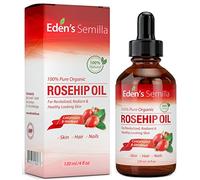 100% Pure Rosehip Oil - 120ml - Certified ORGANIC - Revitalises Skin & Hair - Clinically Proven - Natural / Cold pressed & unrefined - NON Greasy HIGH absorbency - Use daily - Anti ageing, nourishes, hydrates and visibly reduces fine lines, scars, stretch marks and skin pigmentations - Suitable for all skin types - Eden's Semilla Essential Skin Care