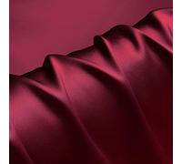 100% Pure Silk Fabric Wine Red Charmeuse Fabrics by The Metre for Sewing Apparel Width 114cm