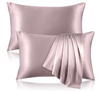 100% Pure Silk Pillowcase for Hair and Skin, Mulberry Silk on Both Sides, Hidden Zip, Cooling Pillowcase, 19 Mommes, Pillow Cover