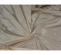 100% Pure Silk Taffeta Fabric Golden Cream Color 5.45 Yards Continuous Piece Silks