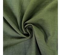 100% Pure Washed Linen Flax Fabric 45 Colours 135cm Wide 240gsm Per Metre (3033 Olive Green) (ONE - METRE)